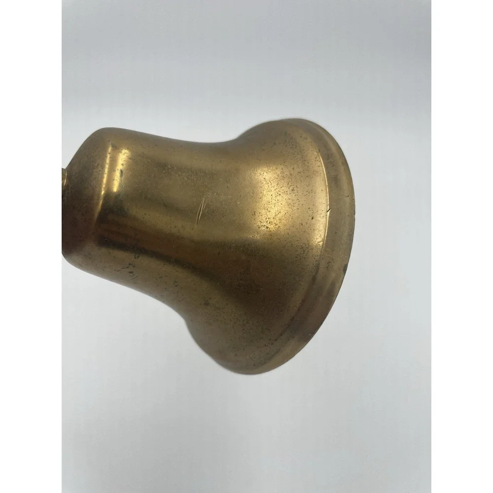 Vintage Solid Brass Heavy Hand Bell Chain Clapper Ball 6